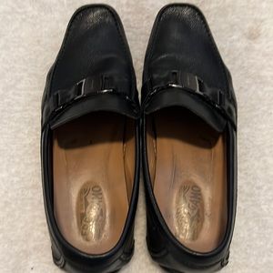Salvatore Ferragamo pebble black leather calfskin driver - Sz 11.5D